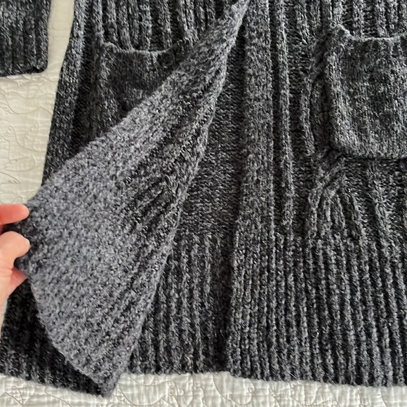 Nine West Vintage America Jeans, 3-Button Knit Cardigan, Black/Gray - Large - Picture 6 of 11